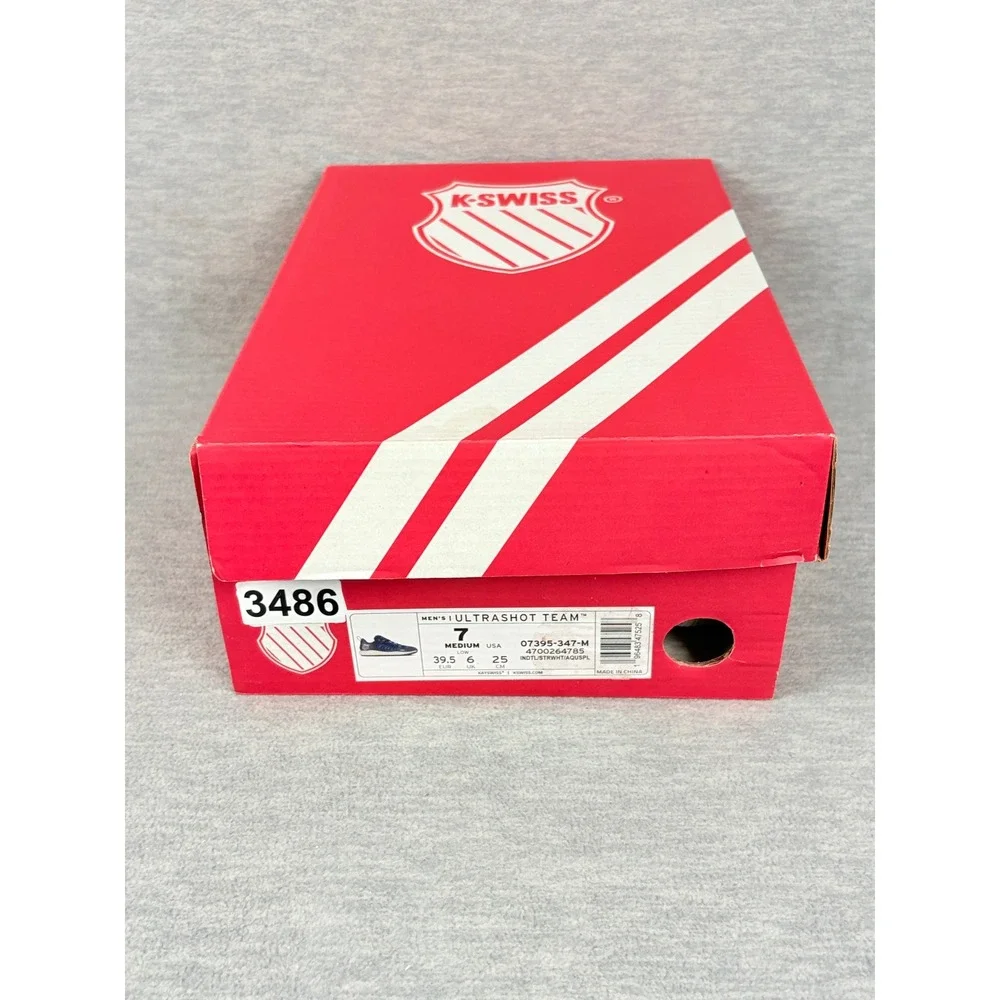 K-Swiss Ultrashot Team Tennis Sneakers Mens 7 Blue Indigo Pickleball Comfort